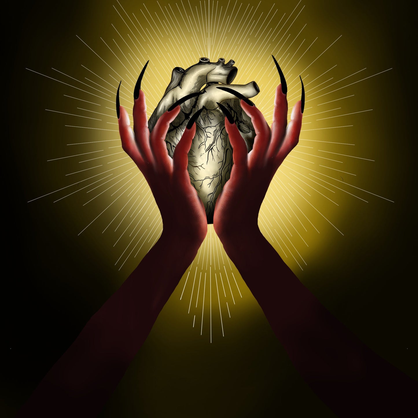 "Illuminated Heart" Sticker