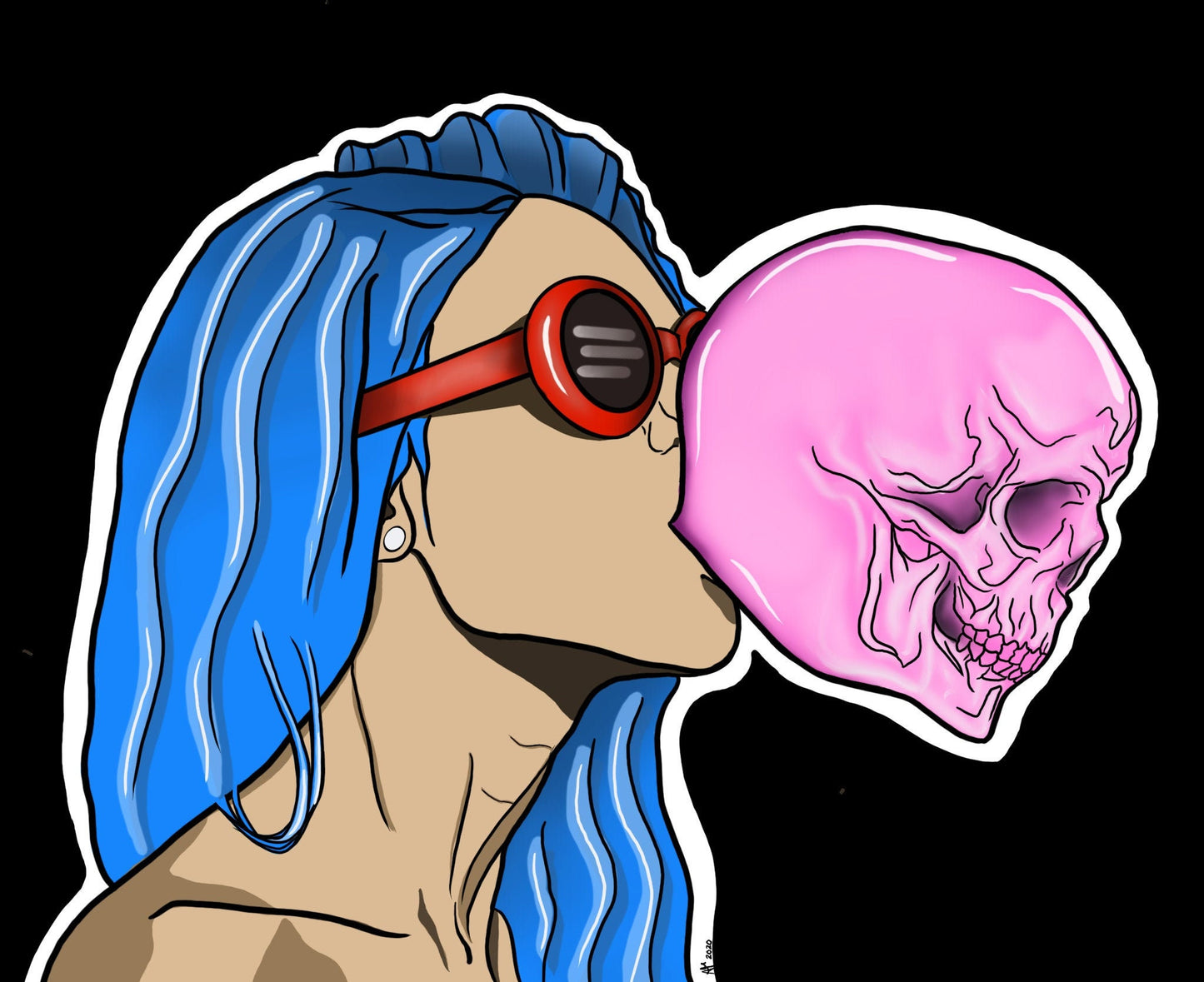 "Double Bubble Trouble" Sticker