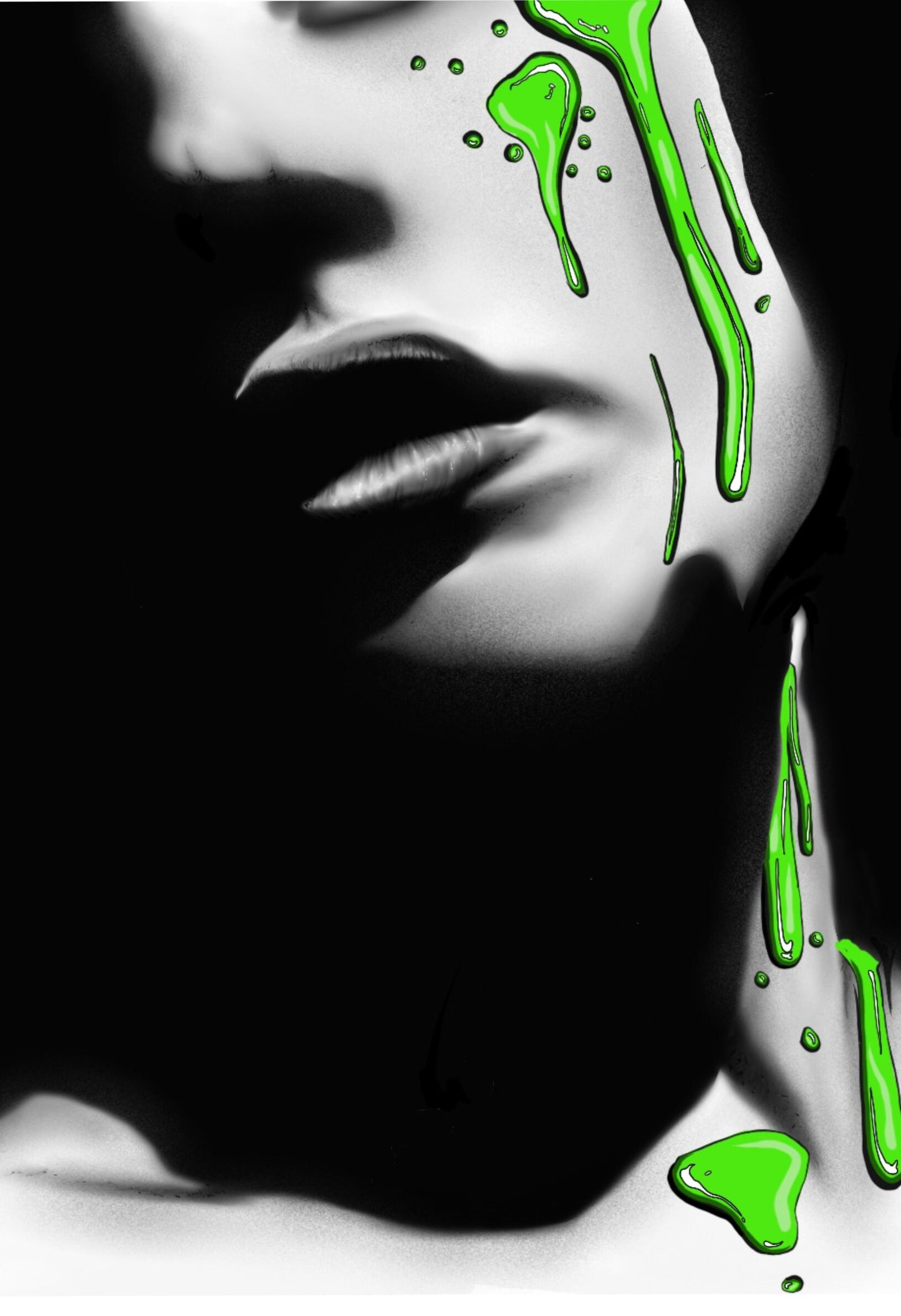 Drip: Green Downloadable Print