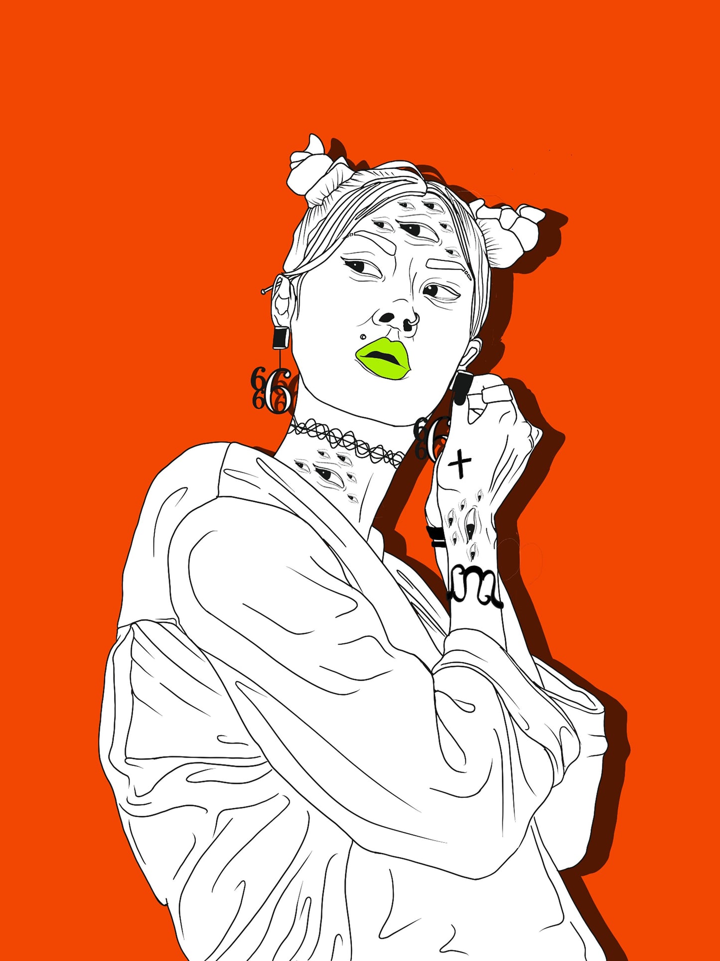 Orange Cyclops Downloadable Print