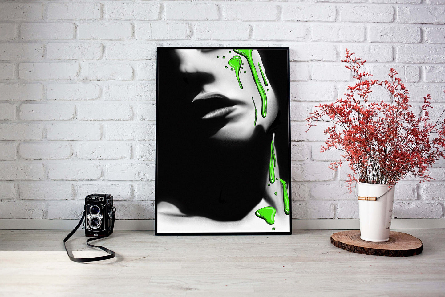 Drip: Green Downloadable Print