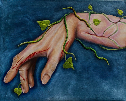 "Growing Pains" Mixed Media Painting