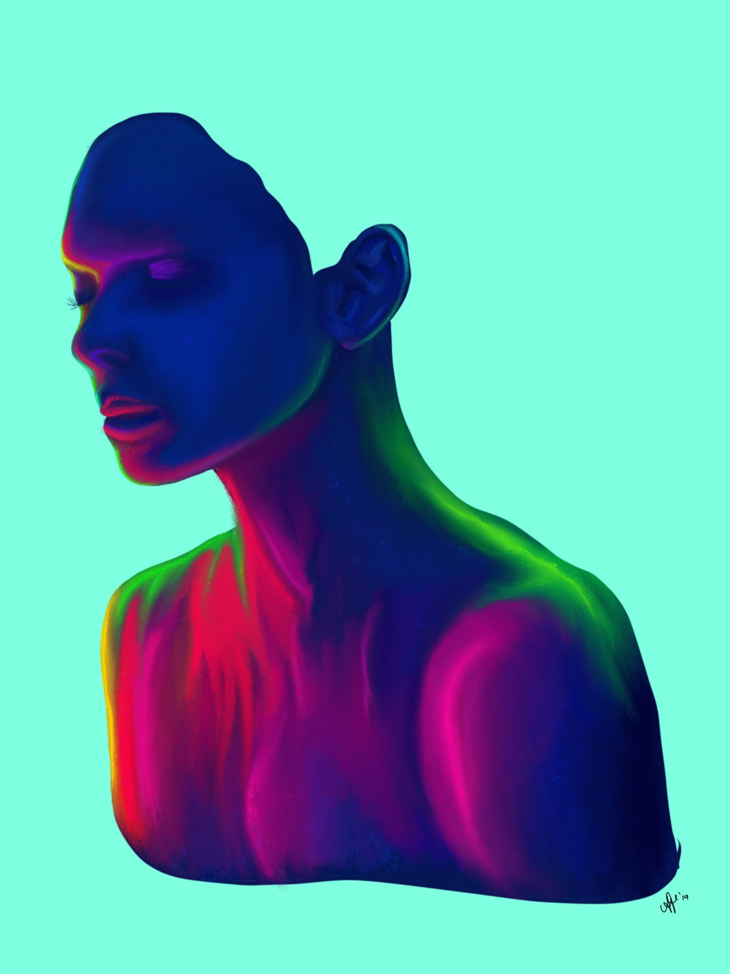 "Neon Lights " Sticker