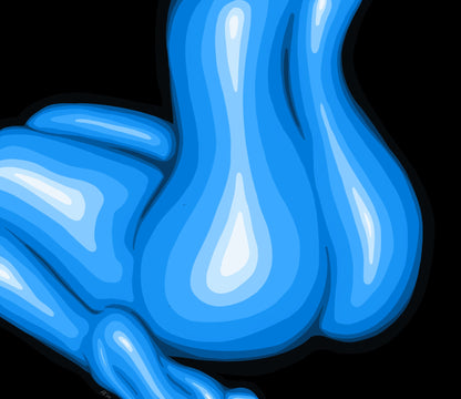 "Blue Nude " Sticker