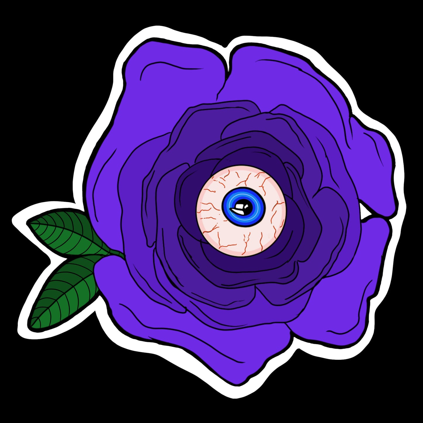 "Eyeball Rose" Sticker