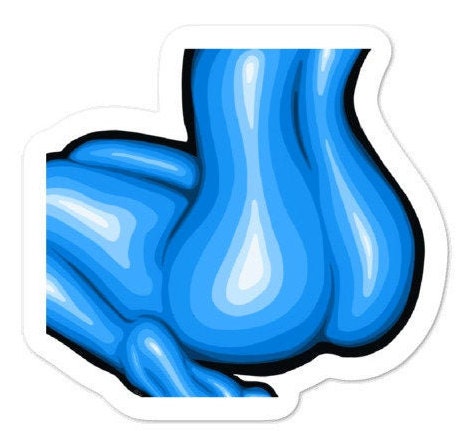 "Blue Nude " Sticker