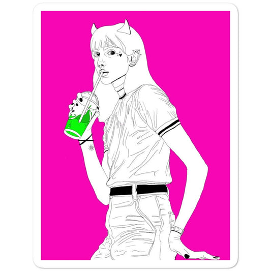 "Hot Pink Devil" Sticker