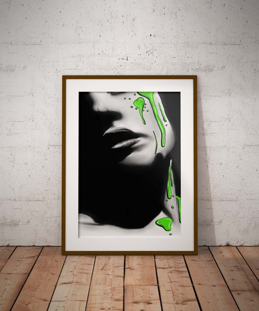 Drip: Green Downloadable Print