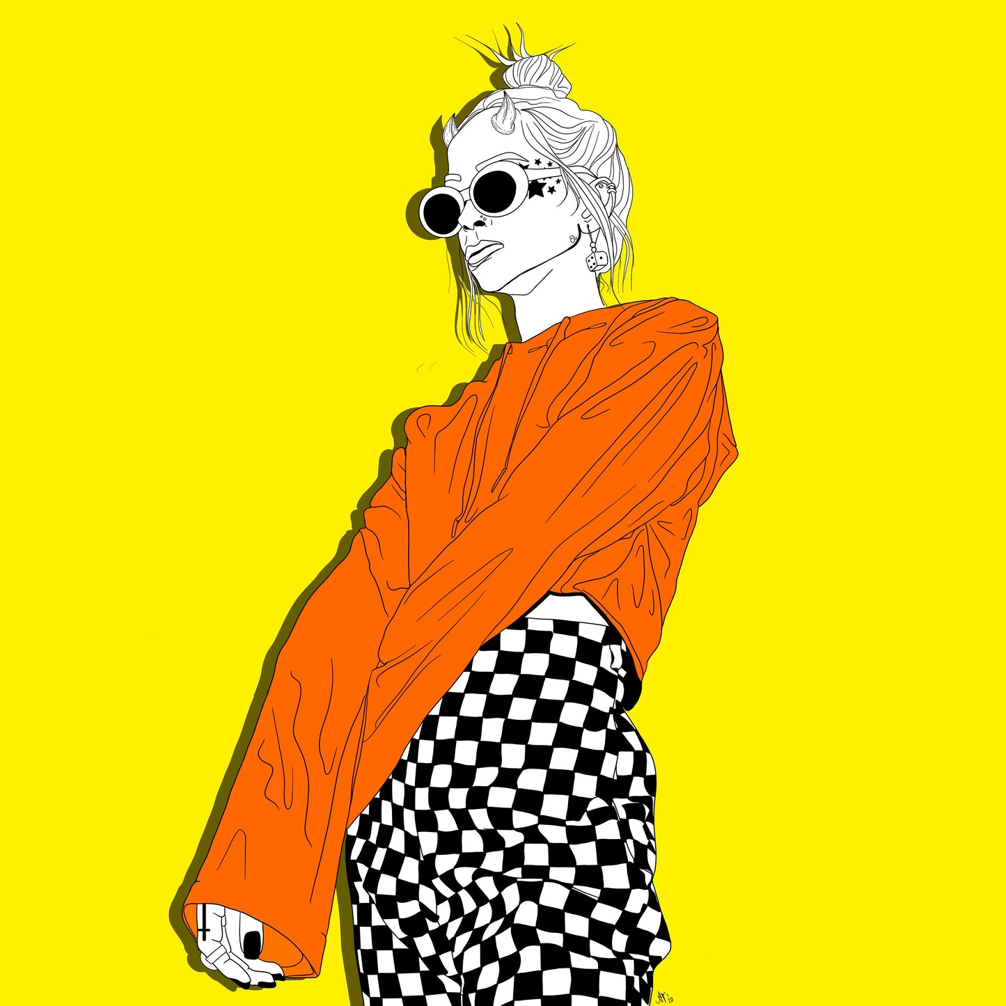 Orange Monster Downloadable Print
