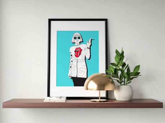 Blue Babe Downloadable Print