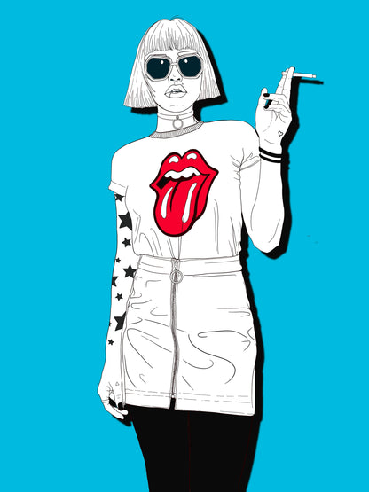 Blue Babe Downloadable Print