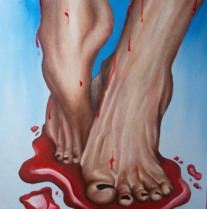 "The Burden" Mixed Media Painting