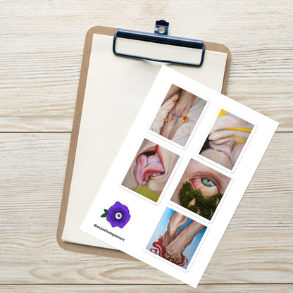 Dichotomy Paintings Sticker Sheet