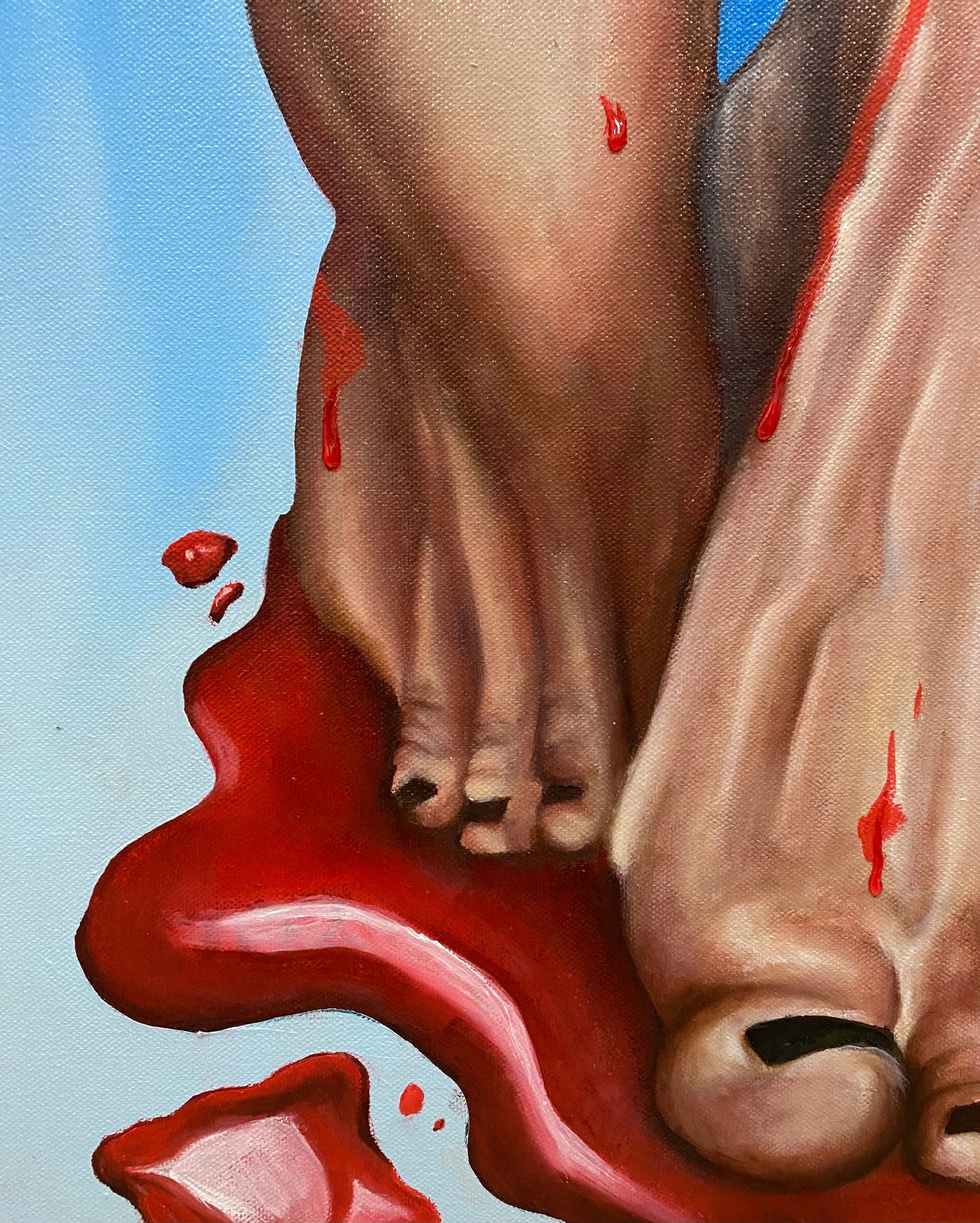 "The Burden" Mixed Media Painting