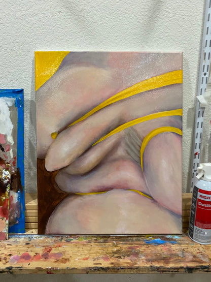 "All Tied Up" Oil Painting